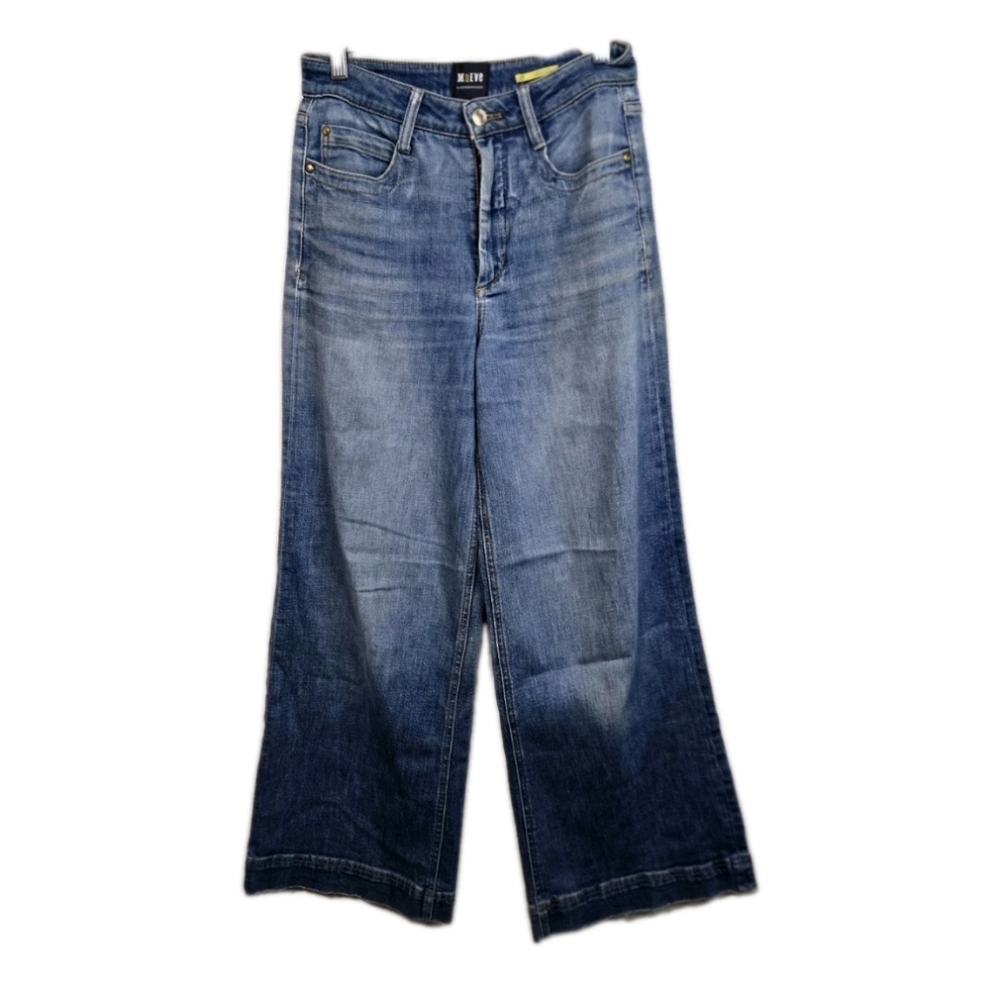 Anthropologie Blue Flare Wide Leg Jeans